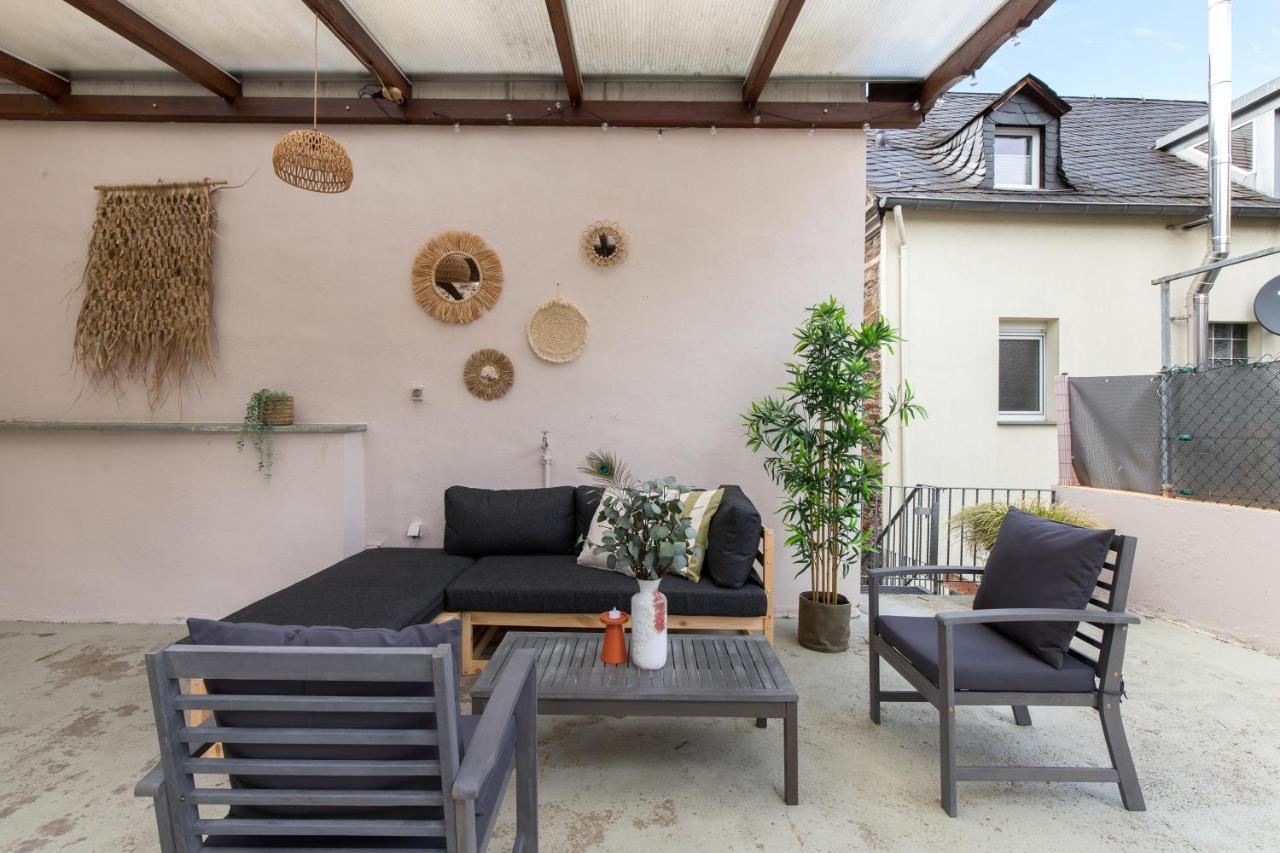 Haus Blaue Traube Mit Moselblick Apartment Ediger-Eller Luaran gambar